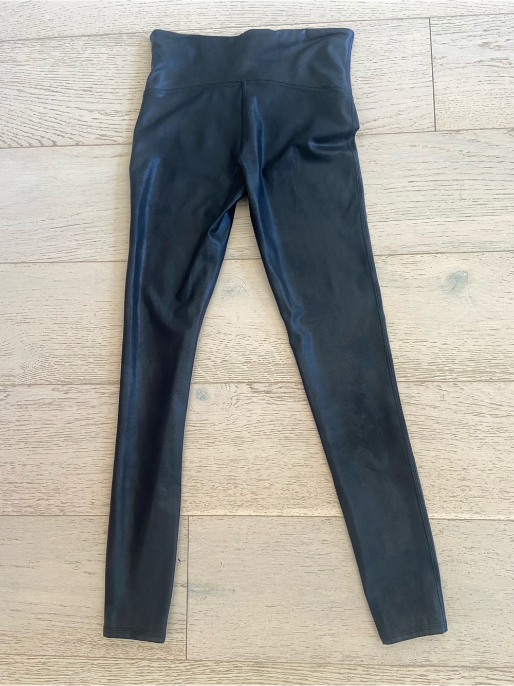 SPANX Black Faux Leather Shaping Leggings Size XS EUC - Picture 3 of 8